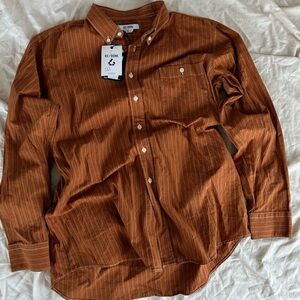 RE/DONE 90s Upcycled Oversized Button Down Shirt-NWT